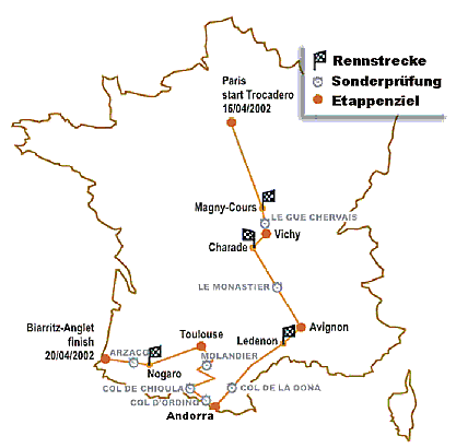 Route of Tour Auto 2002 / &copy; Peter-Auto