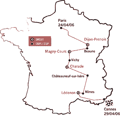 Route of Tour Auto 2006 / &copy; Peter-Auto